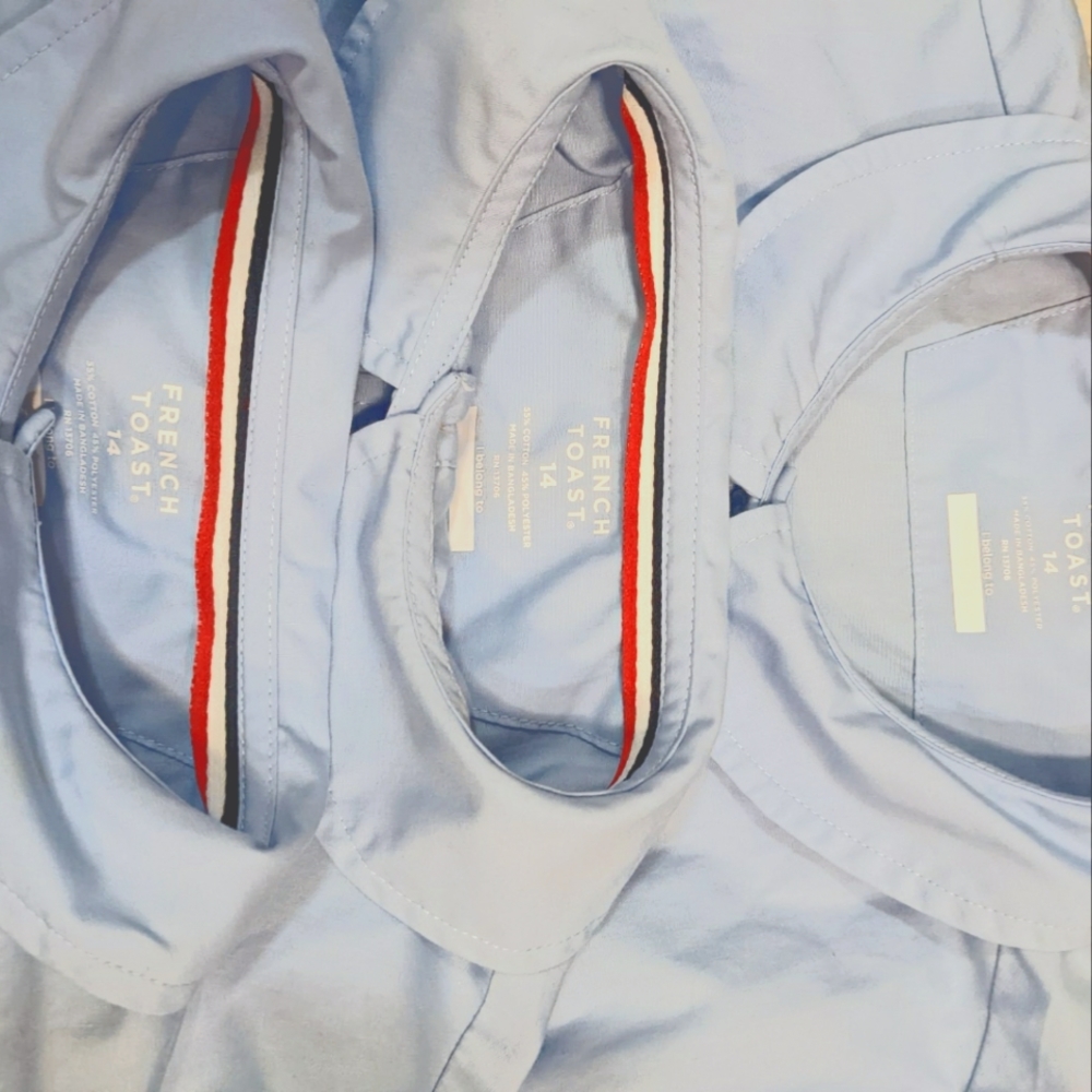 French Toast uniform shirts, sz 14